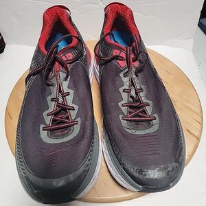 Hoka One One Men’s  14 2E Black red Formula One Running Sneakers Shoes